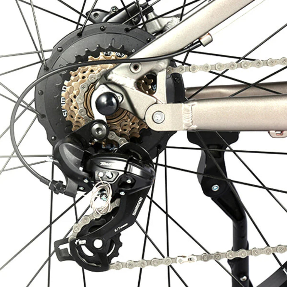 RANDRIDE Shimano 7 speed gear shift system for electric bike, smooth shifting e-bike drivetrain with pedal assist support for climbing and urban riding